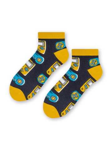 Sosete scurte barbati / adolescenti, Steven S025-020H jeans melange