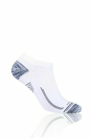 Sosete scurte barbati - Steven S101-20T alb-jeans melange