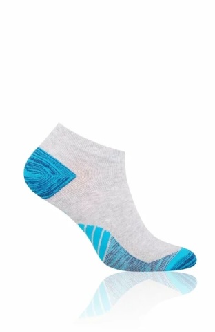 Sosete scurte barbati - Steven S101-33T gri deschis-turcoaz