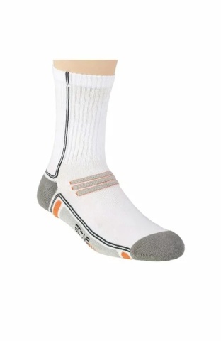 Sosete sport barbati, flausate pe talpa - Steven S047-06A alb-gri-active