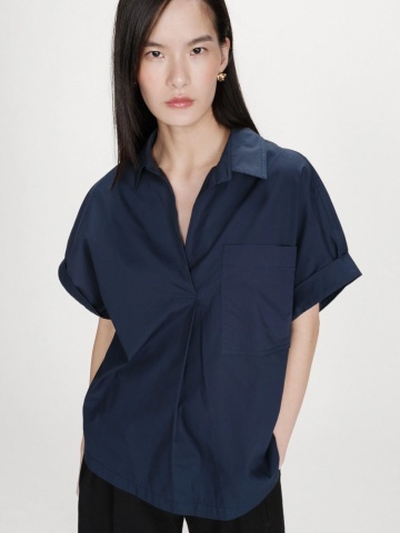 Top Versigny navy blue oversize tip camasa - Img 4