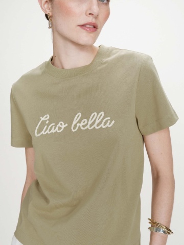 Tricou de dama Vanders verde din bumbac - Img 2