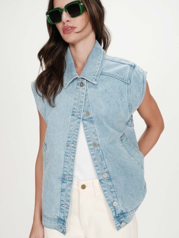 Vesta Vallonia skyblue oversize din denim