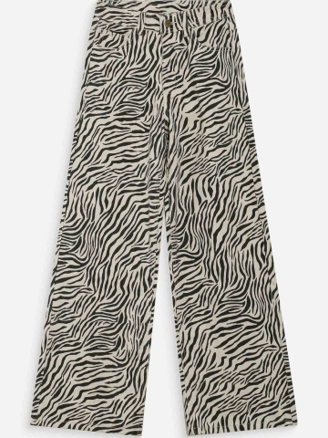 Blugi Socca largi loose-fit cu talie inalta si imprimeu zebra - Img 7