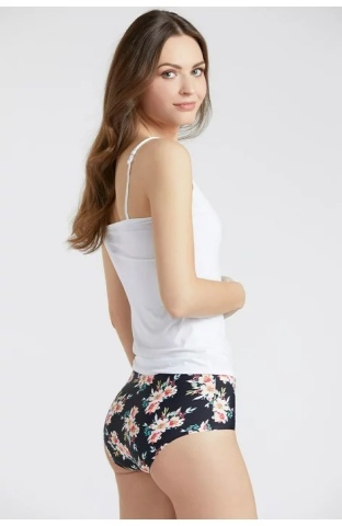 Chilot dama fara cusaturi, Invisible-Line Julimex Apricot Maxi - print floral - Img 2