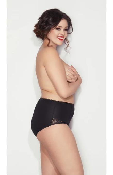Chilot modelator talie inalta - Mitex Ela Super bej, negru - marimi mari 6XL-9XL - Img 3