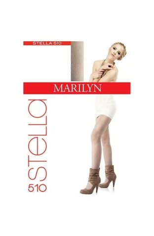 Ciorapi dama, model jacard - Marilyn Stella 510, negru - Img 4