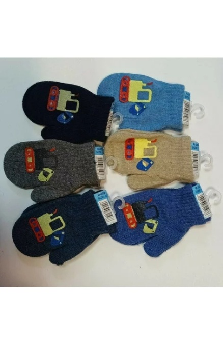 Manusi cu un deget pentu baieti, ABS - YO Club R002B, multicolor - Img 1