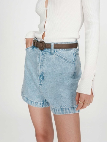 Pantaloni scurti Verne din denim skyblue - Img 2