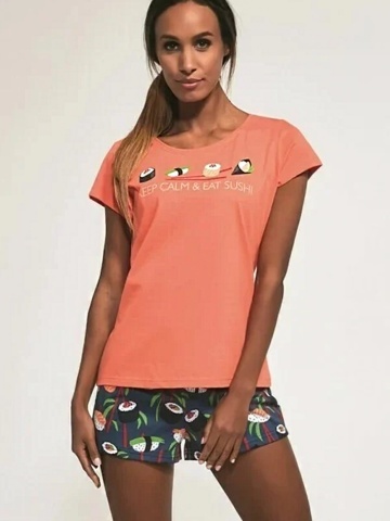 Pijama dama, 100% bumbac, Cornette W370-166 Sushi 2
