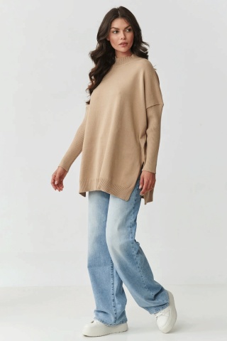 Pulover oversize nisipiu - S164 - Img 2