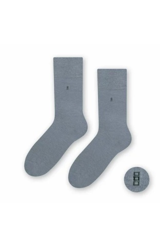 Sosete bumbac barbati, sosete cu logo pentru pantofi - Steven S056-011 gri