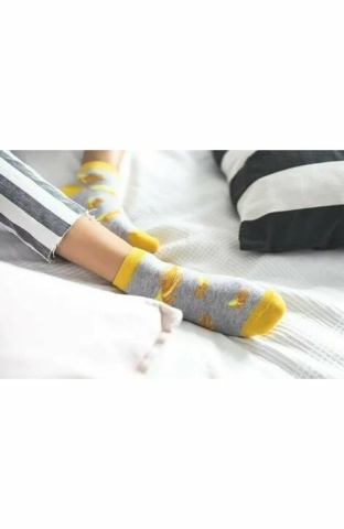 Sosete scurte dama, model banane - Steven S114-023K gri - Img 3
