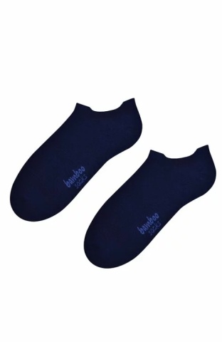 Sosete scurte dama, viscoza de bambus, culoare bleumarin - Steven S094-006