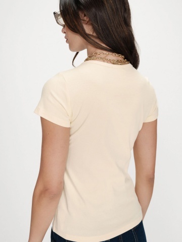 Tricou dama Valerio vanilie din bumbac - Img 4