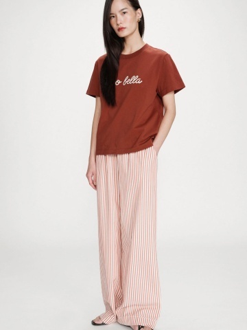Tricou de dama Vanders caramiziu din bumbac - Img 5