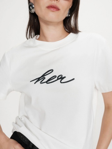 Tricou de dama Vanders ivory din bumbac - Img 2