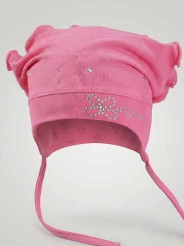 Batic din bumbac pentru fetite 0-1 an - AJS 24-023 roz, fucsia, lila, mov, alb - Img 2