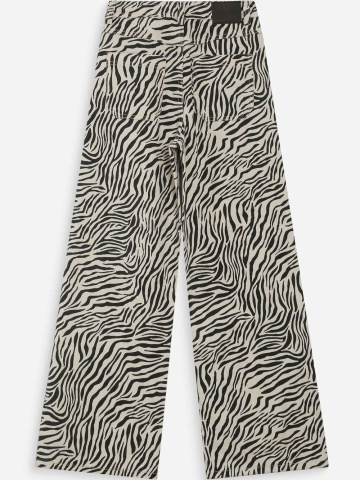 Blugi Socca largi loose-fit cu talie inalta si imprimeu zebra - Img 8