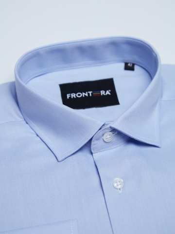 Camasa premium barbati, 100% bumbac, regular fit - FRONTERA - bleu deschis - Img 3