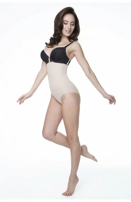 Chilot modelator, talie inalta cu bretele - Julimex 251 - Img 3