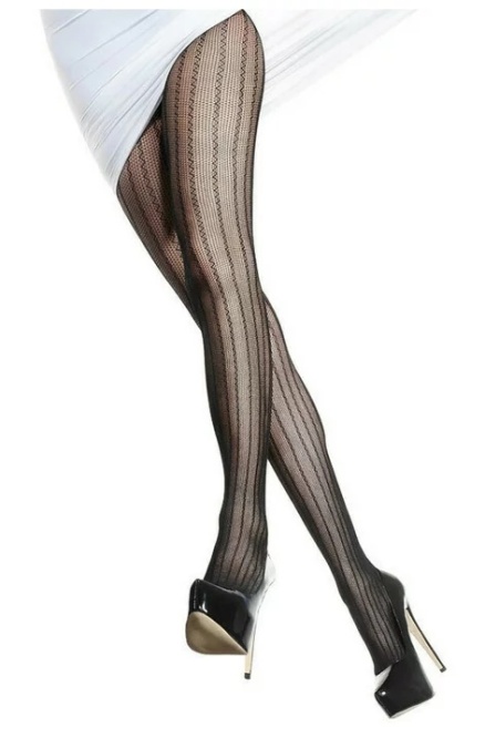 Dresuri subtiri, model jacard - Marilyn Charly 927, 20 DEN, gri - Img 1