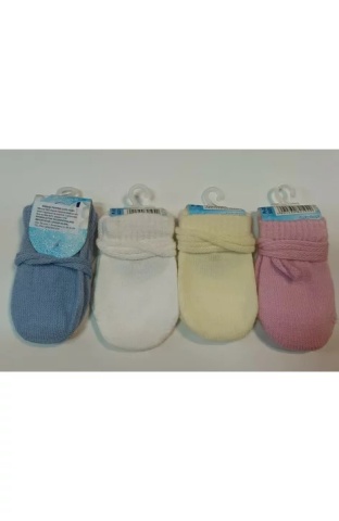 Manusi pentru fete din acrilic fara degete R001 roz, bleu, alb, crem - YO Club - Img 2