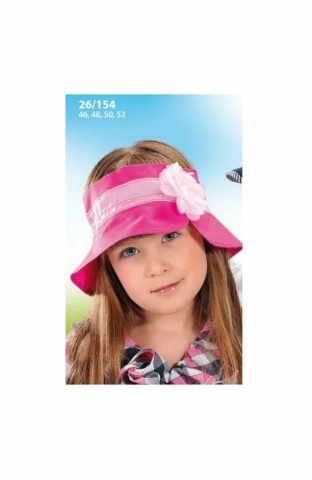 Palarie 100% bumbac pentru fete 1-4 ani - AJS 26-154 fucsia, roz, alb