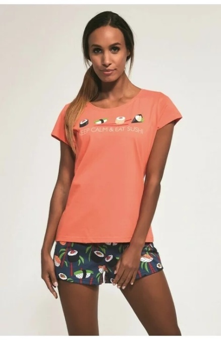 Pijama dama, 100% bumbac, Cornette W370-166 Sushi 2 - Img 1