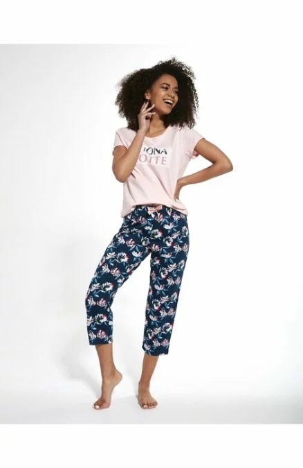 Pijama dama, 3 piese, 100% bumbac, Cornette W388-244 - Img 2