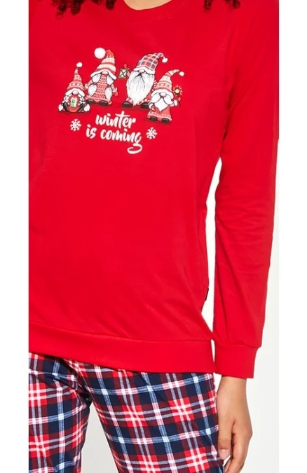 Pijama dama model Craciun, colectia familie, Cornette W671-279 Gnomes - Img 5