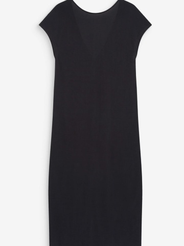 Rochie Peace gri antracit lunga lejera cu maneca scurta - Img 8