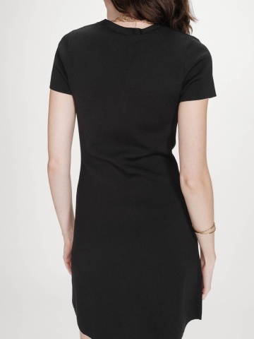 Rochie Venezuela neagra din tricot moale - Img 3