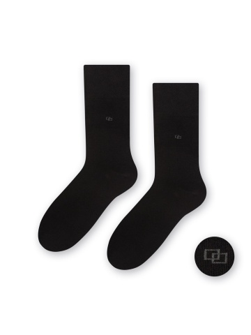Sosete bumbac barbati, sosete cu logo pentru pantofi - Steven S056-008 negru