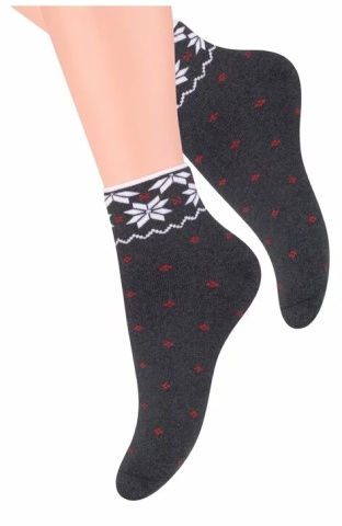 Sosete flausate cu model - Steven S123-006