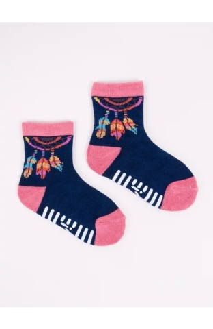 Sosete flausate pentru fete, ABS, YO Club SK20, multicolor - Img 3