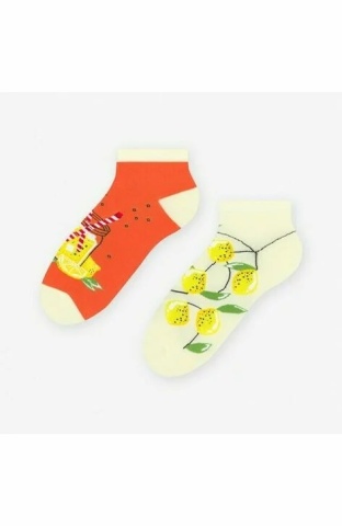 Sosete scurte barbati, model asimetric Lemonade - Happy socks - More S035-004 portocaliu