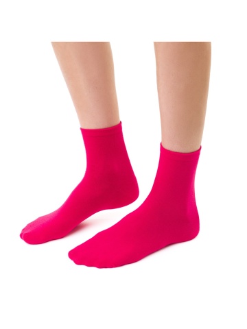 Sosete simple din bumbac pentru dama - Steven S037-050 roz fucsia