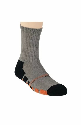 Sosete sport barbati, flausate pe talpa - Steven S047-19A gri-negru-orange