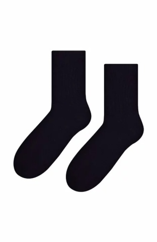 Sosete sport barbati, flausate pe talpa - Steven S047-71A negru