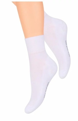 Sosete unisex pentru ciclism - Steven S040-001E alb