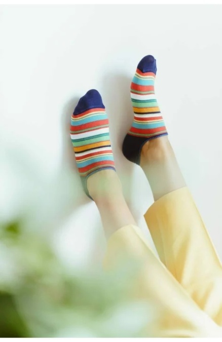 Talpici dama cu model folk - Steven S120-008 multicolor - Img 1