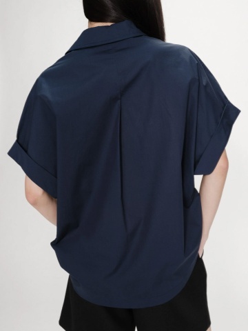Top Versigny navy blue oversize tip camasa - Img 5