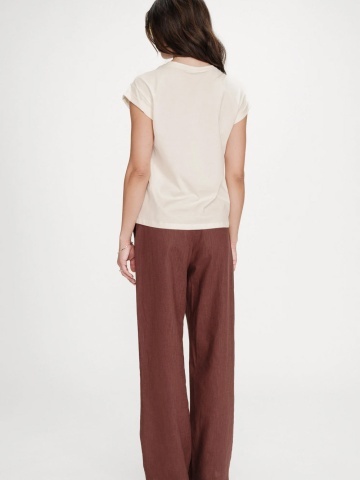 Tricou mocha Vico din bumbac cu mesaj Macchiato - Img 5