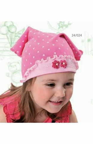 Batic din bumbac pentru fete 6 - 12 luni - AJS 24-024 fucsia, lila, mov, alb