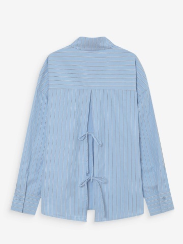 Camasa Valerie bleu oversize cu dungi - Img 7