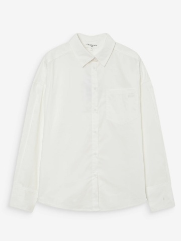 Camasa Valerie ivory oversize din bumbac - Img 6