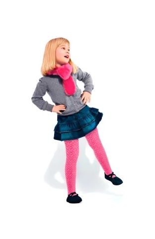 Ciorapi colorari cu model pentru fetite, 80den - Knittex Karina