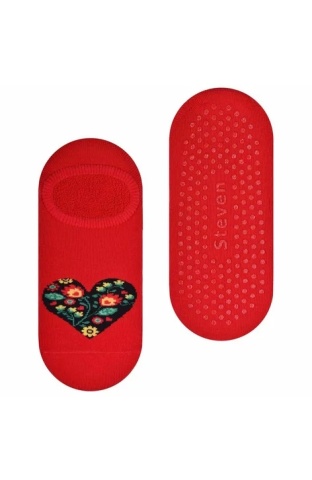 Cipici flausati de dama, cu ABS pe talpa - Steven S132-04 rosii