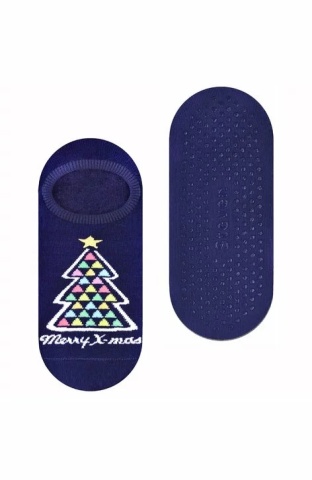 Cipici flausati de dama, cu ABS pe talpa - Steven S132-18 bleumarin